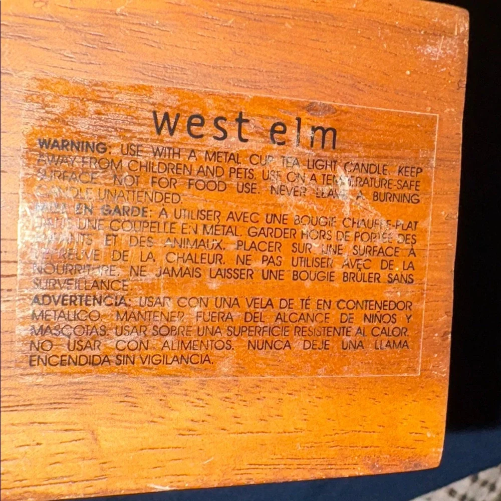 West Elm WOOD Candle Stick (votive)